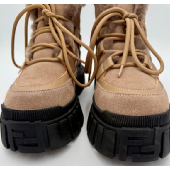 Fendi Tan and Black Ankle Boots - Picture 3 of 12